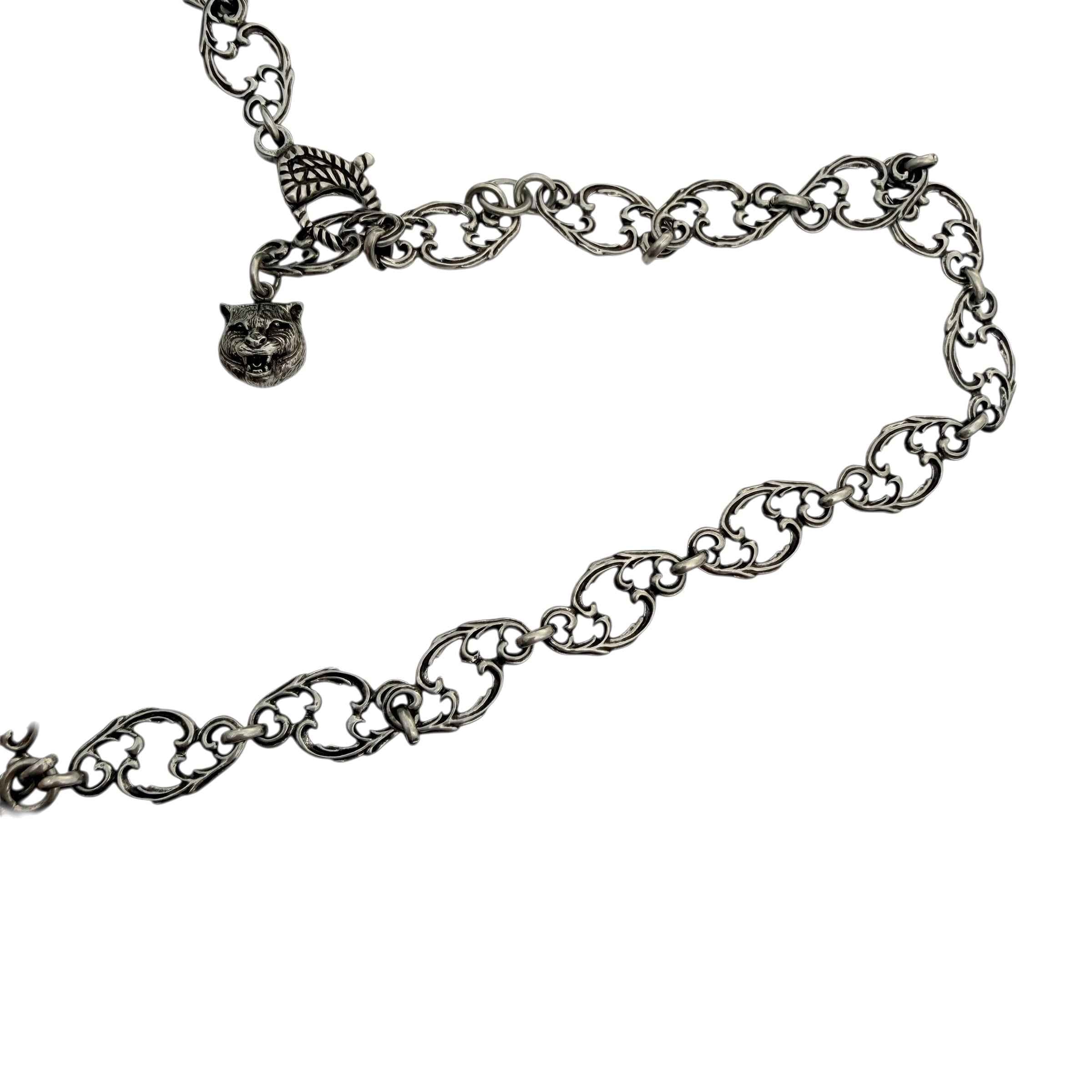 Gucci Silver Crystal GG Necklace