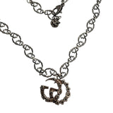 Gucci Silver Crystal GG Necklace