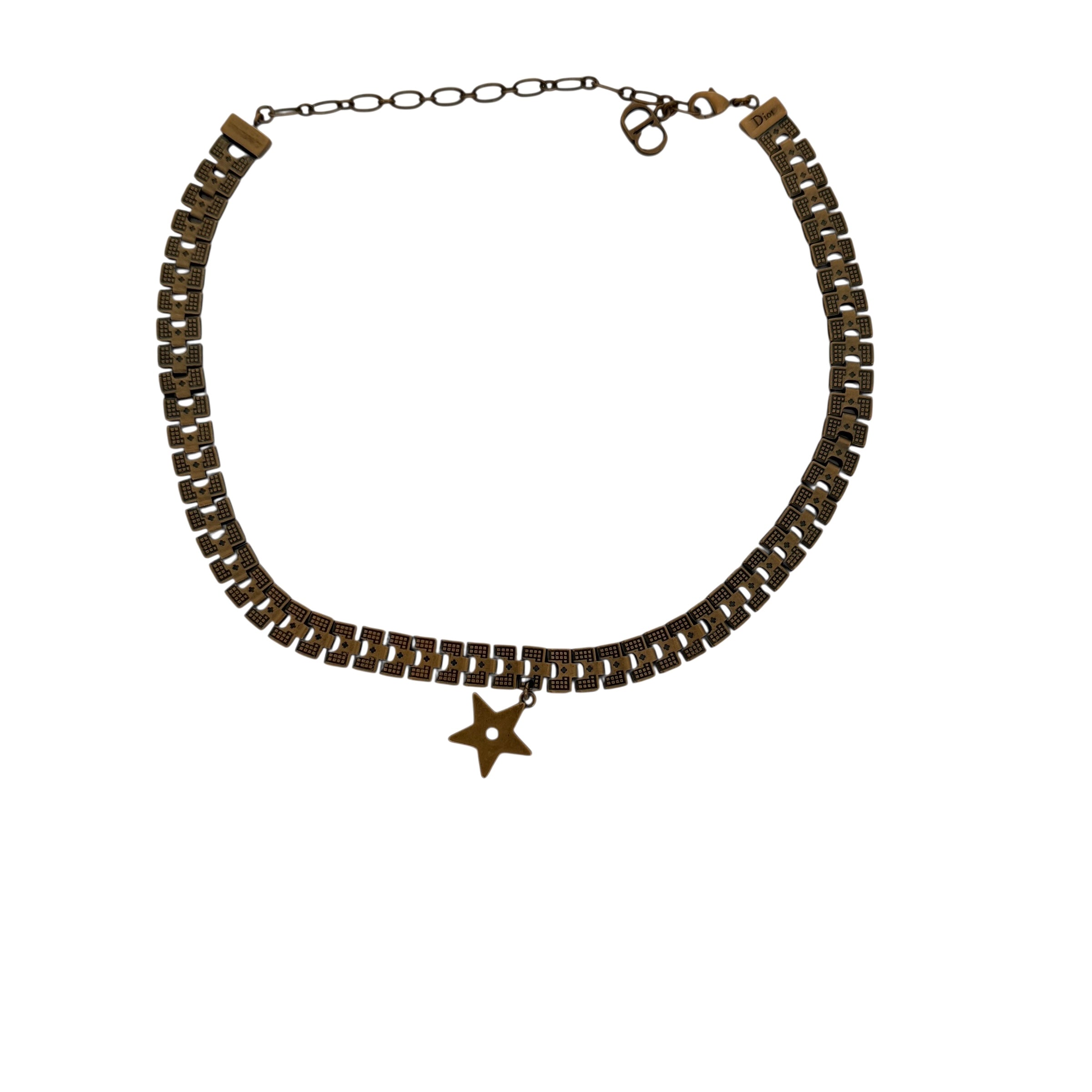 Pre-owned Dior Bohémienne Star Choker Necklace Gold Tone main image