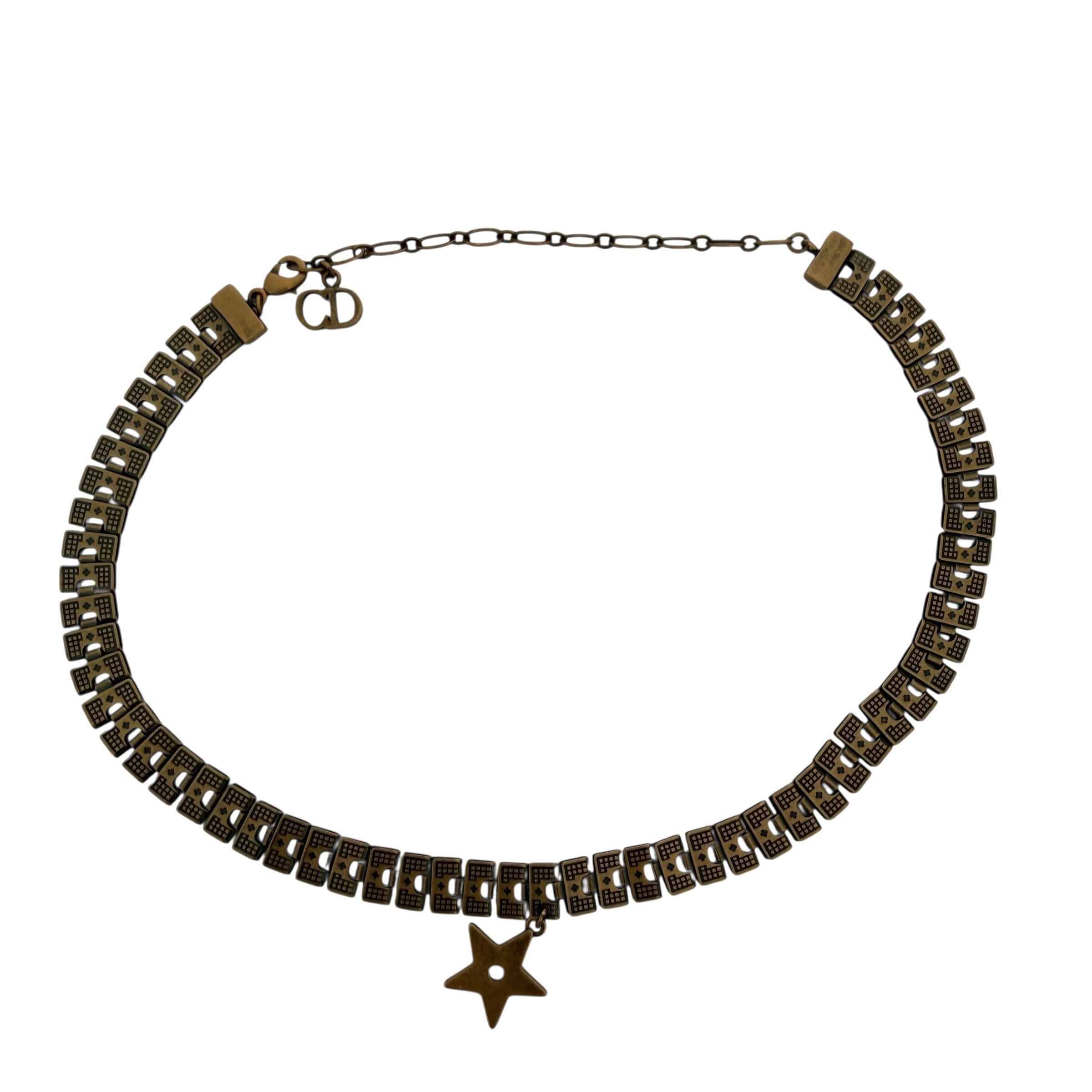 Dior Bohémienne Star Choker Necklace Gold Tone