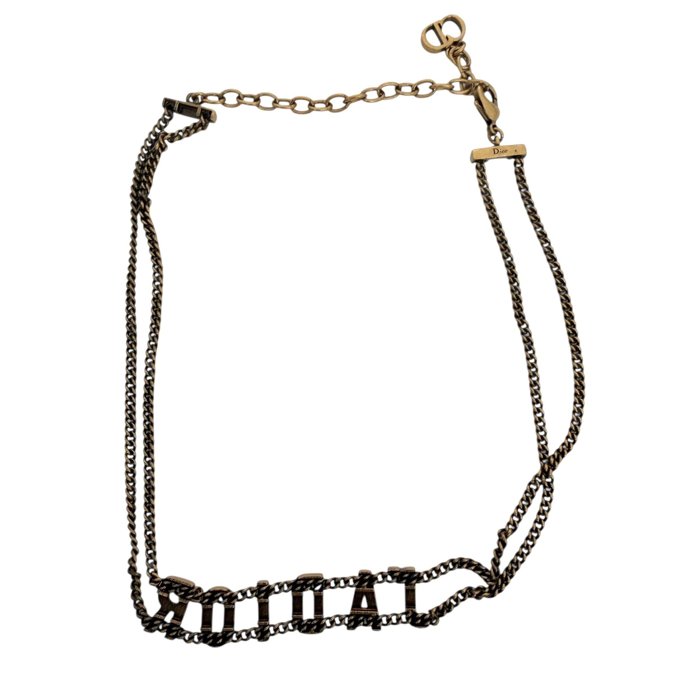 Christian Dior J’Adior Choker Necklace Gold Black