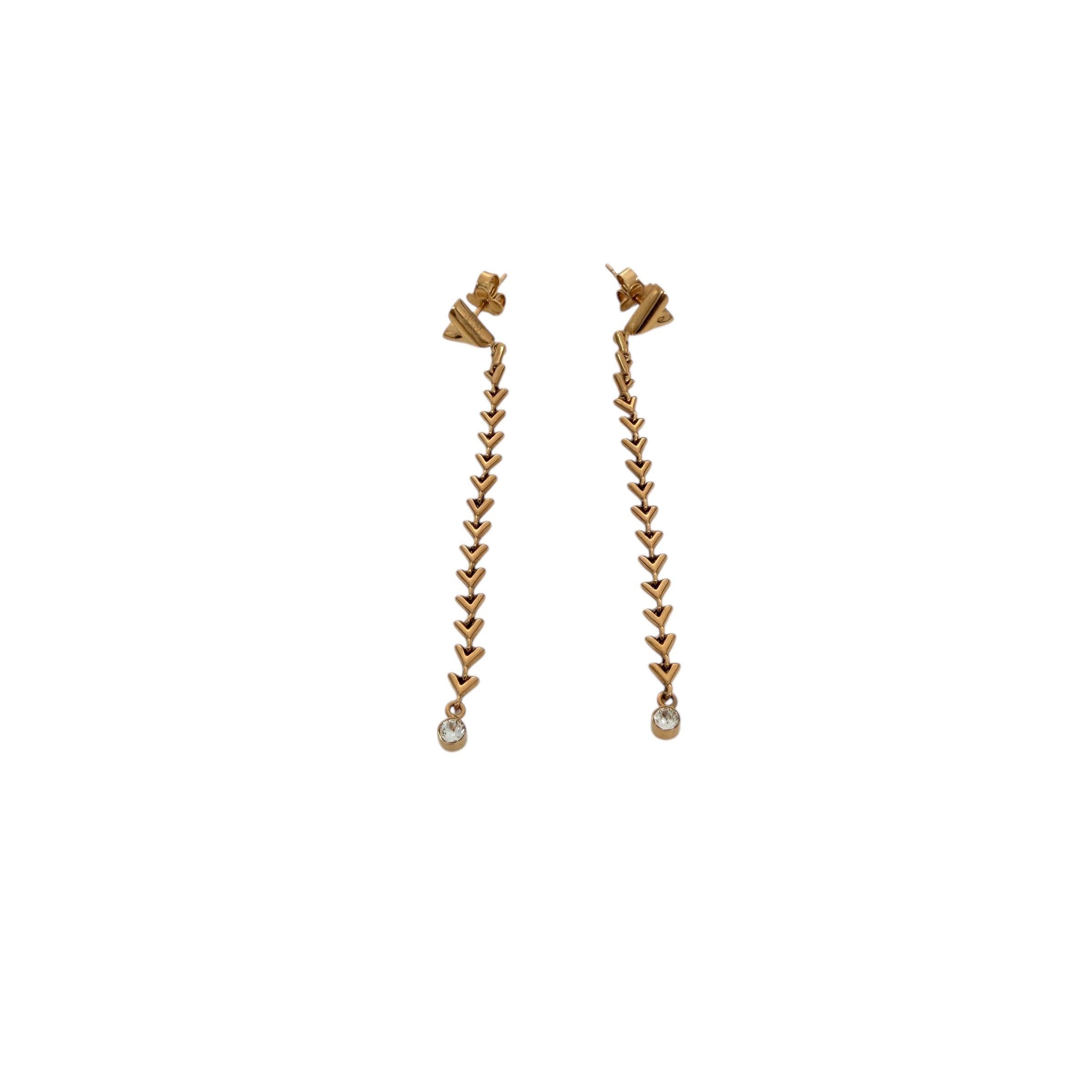 Pre-owned Louis Vuitton Essential V Long Swing Earrings main image