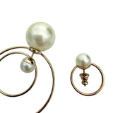Dior Tribales Faux Pearl Gold Tone Earrings