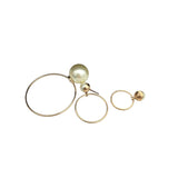 Pre-owned Dior Tribales Faux Pearl Gold Tone Earrings
