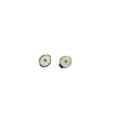 Pre-owned Hermes Pop H Palladium Plated Green Lacquer Stud Earrings
