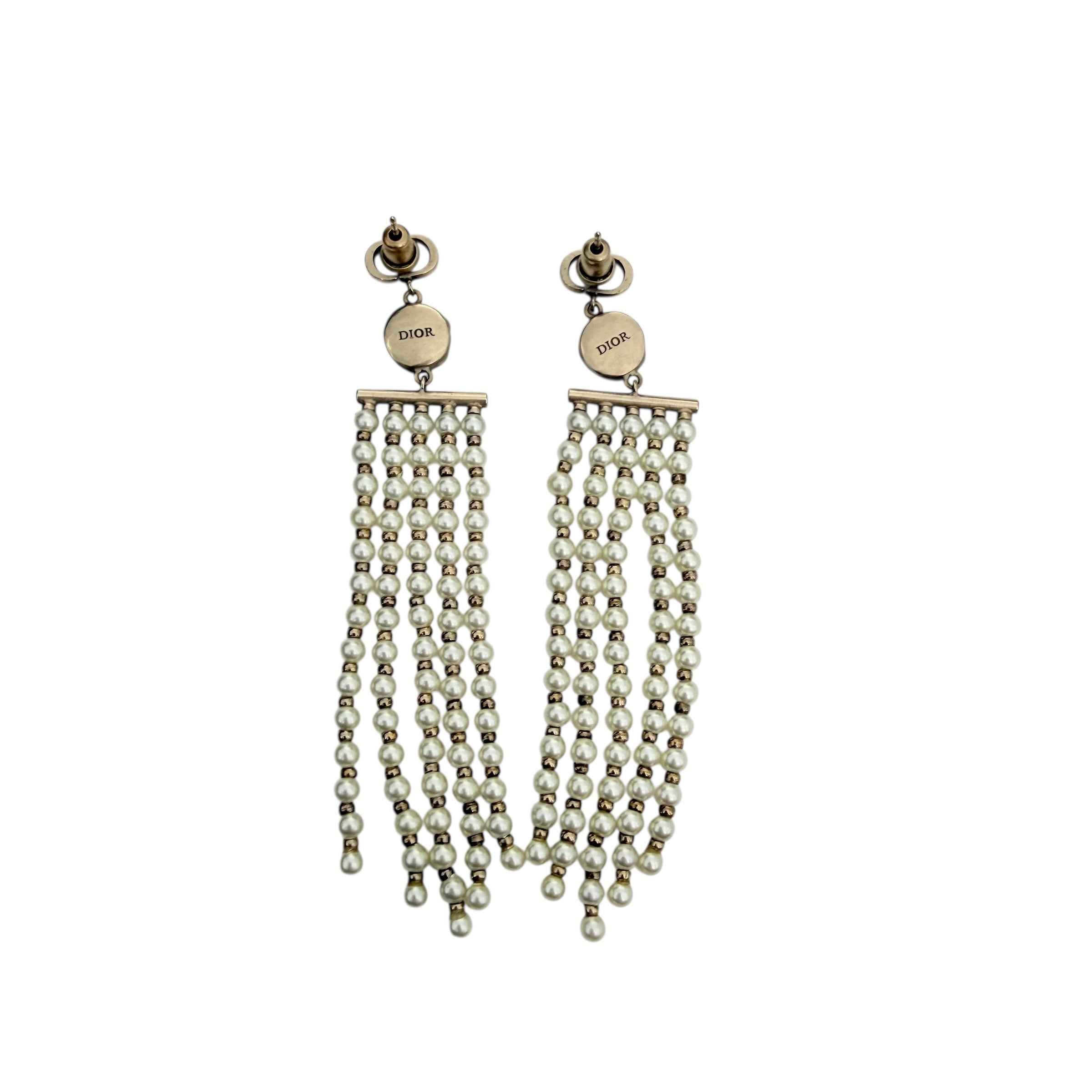 Christian Dior evolution Chain Drop Earrings