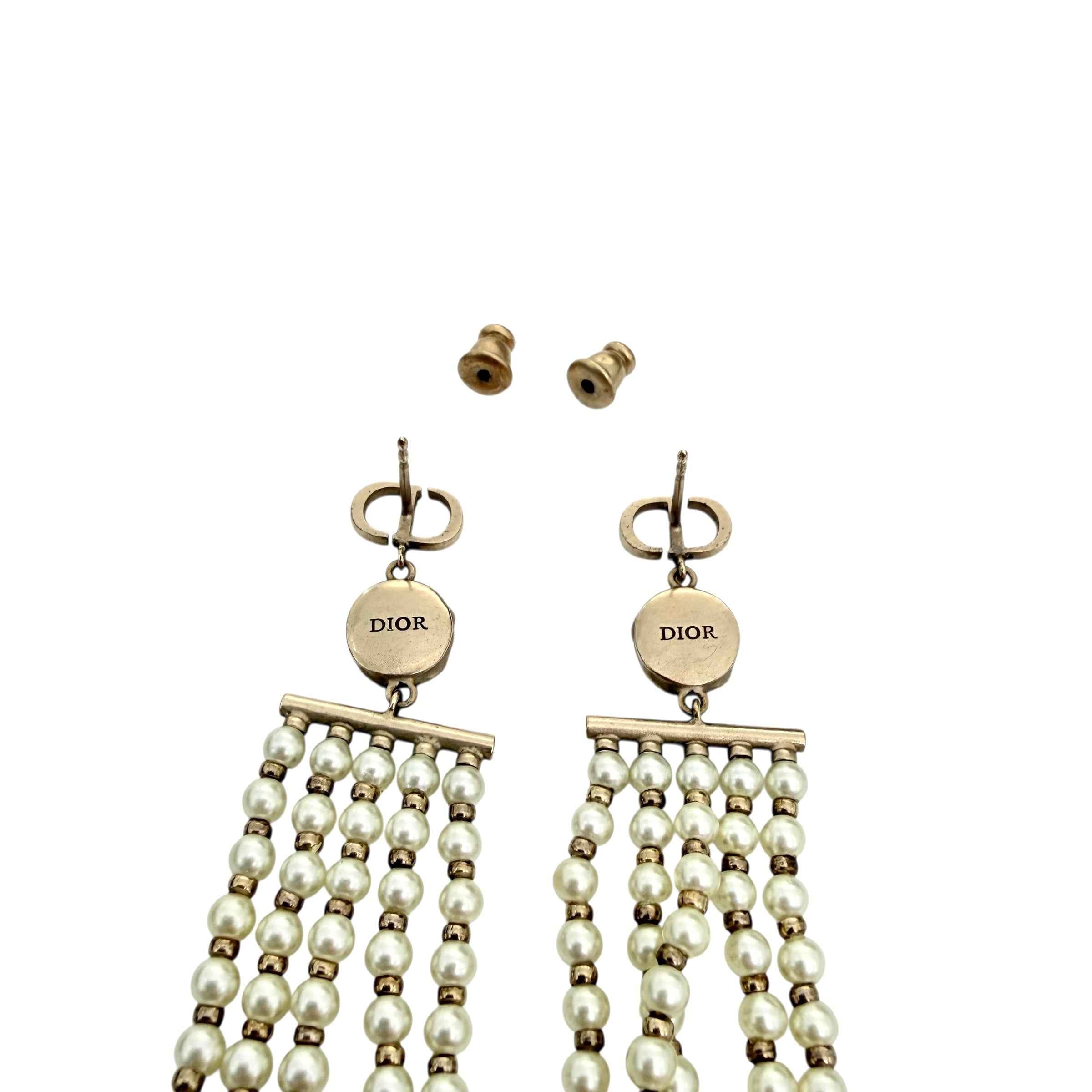 Christian Dior evolution Chain Drop Earrings
