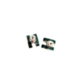 Pre-owned Hermes Green Lacquer Oval Earrings with Malachite Inlay