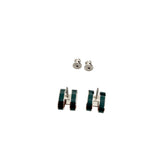 Pre-owned Hermes Green Lacquer Oval Earrings with Malachite Inlay