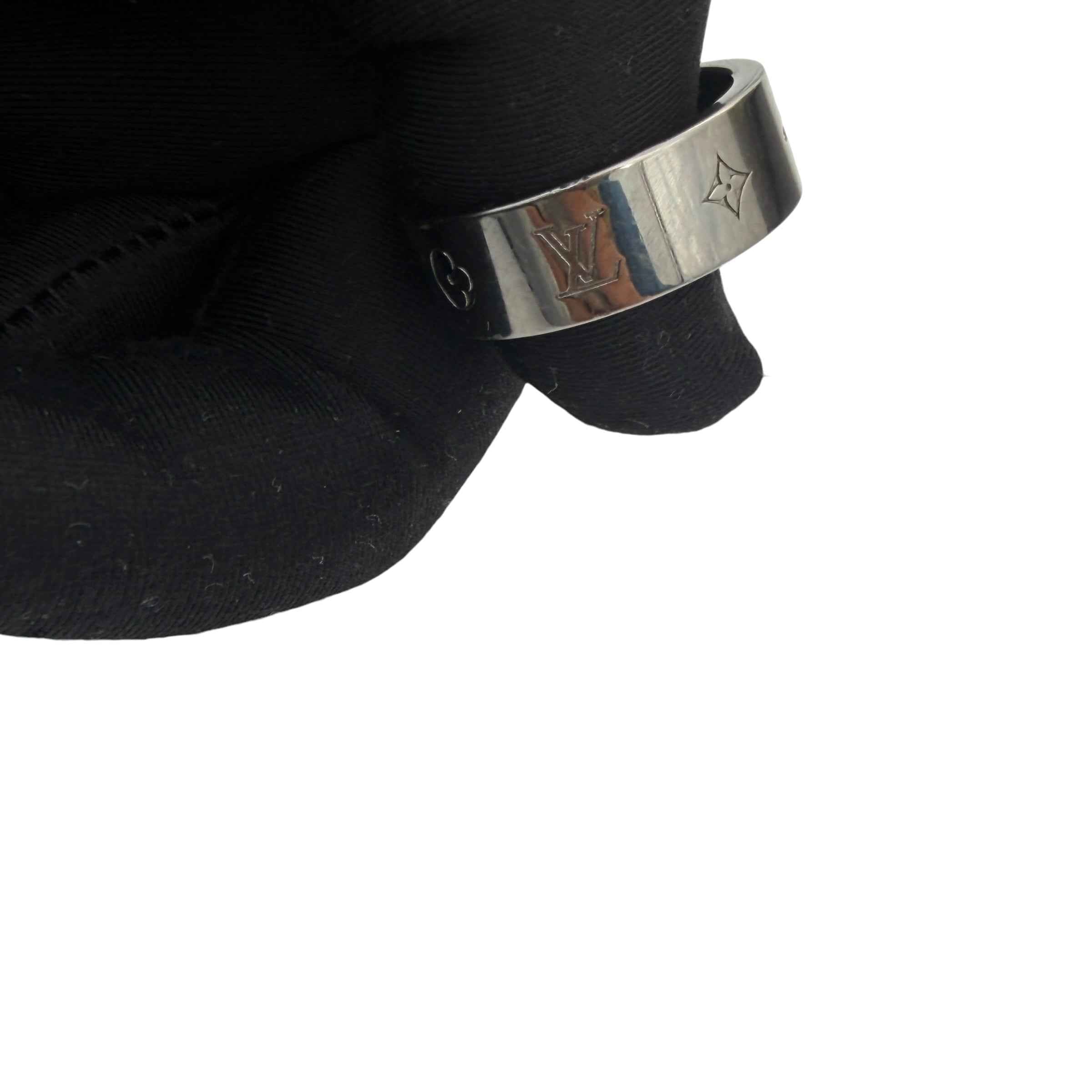 Louis Vuitton Monogram Nanogram Instinct Ring M00513 Silver Metal