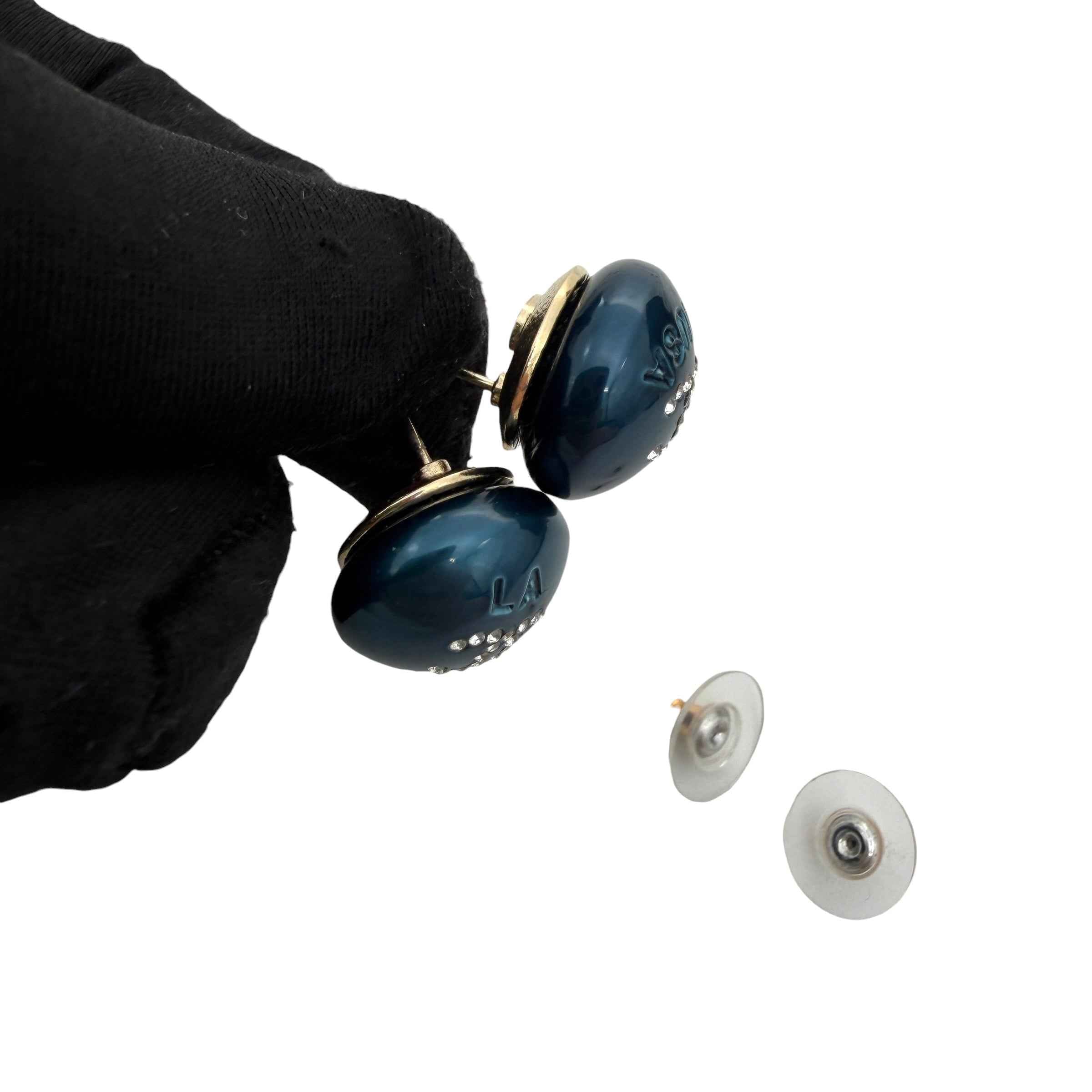 Chanel Crystal Stud Earrings