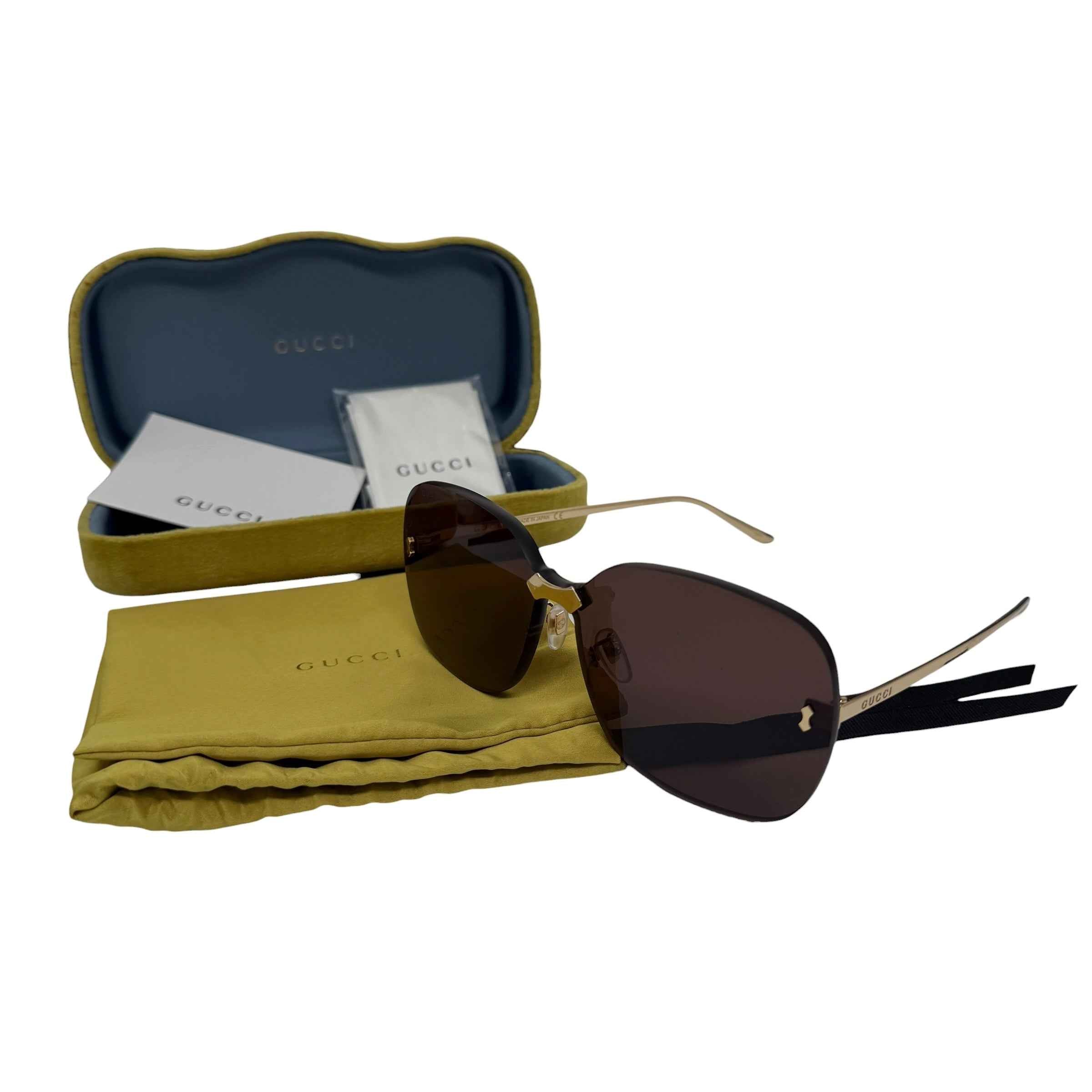 Gucci Rimless Sunglasses in Lavender