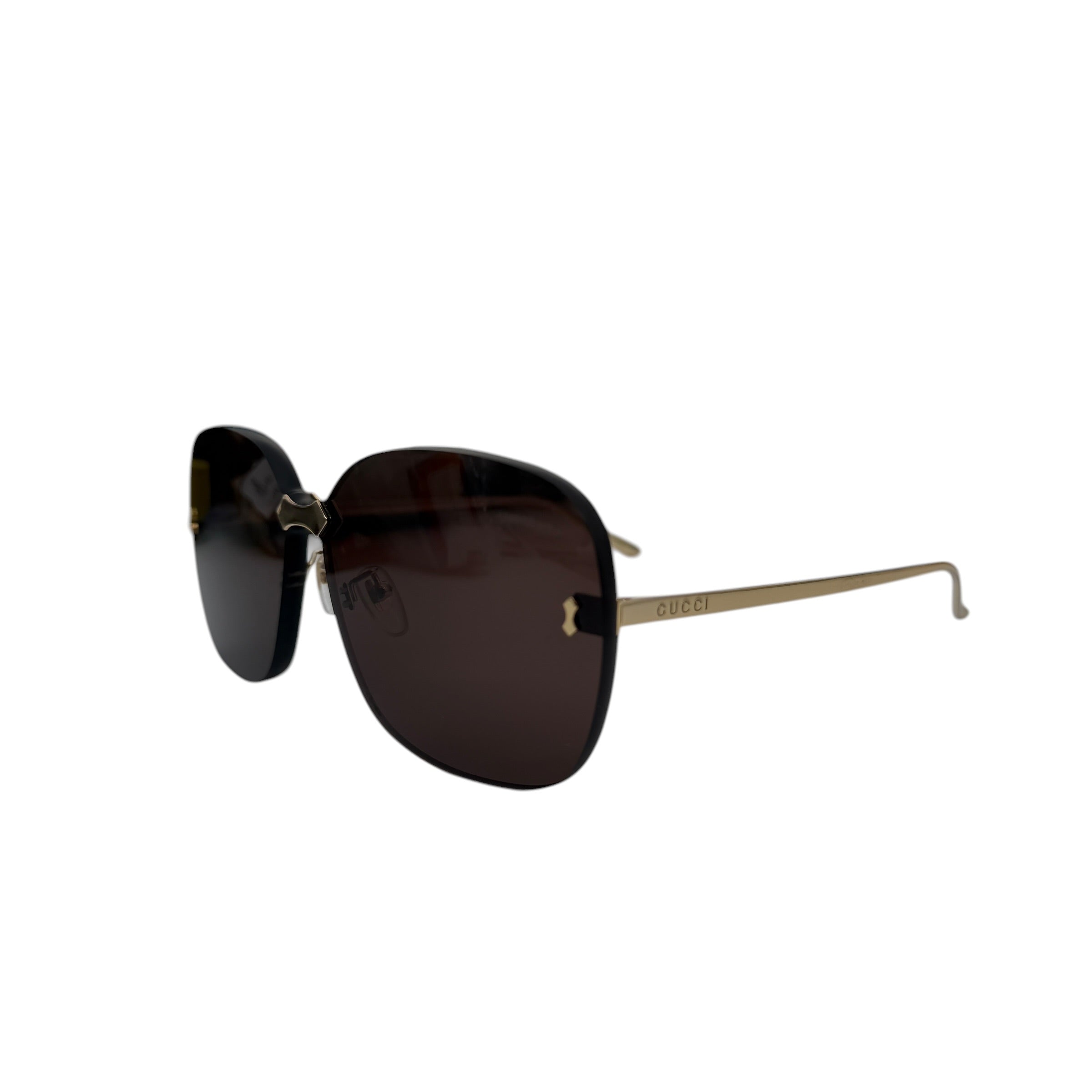 Pre-owned Gucci Rimless Sunglasses in Lavender main image