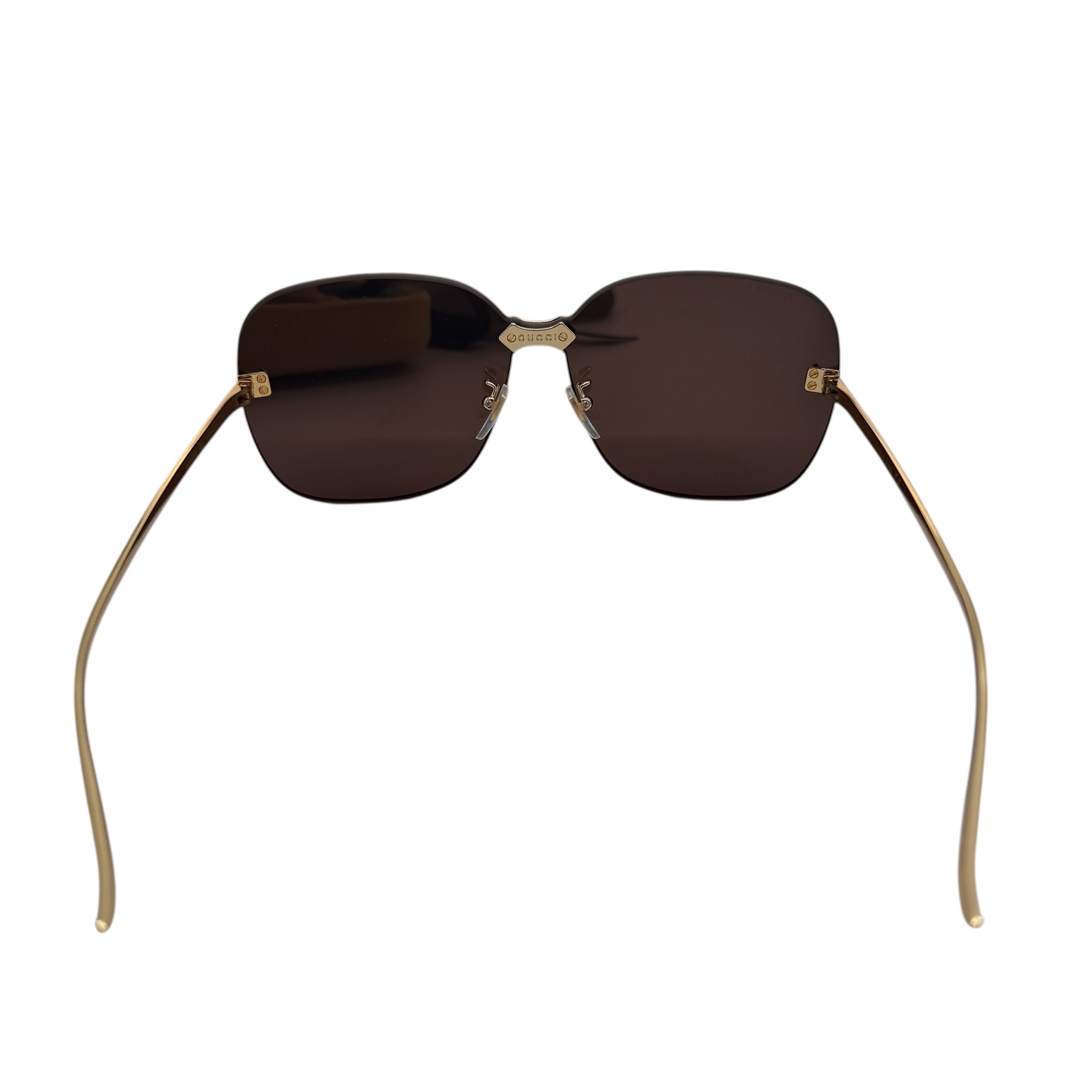 Pre-owned Gucci Rimless Sunglasses in Lavender