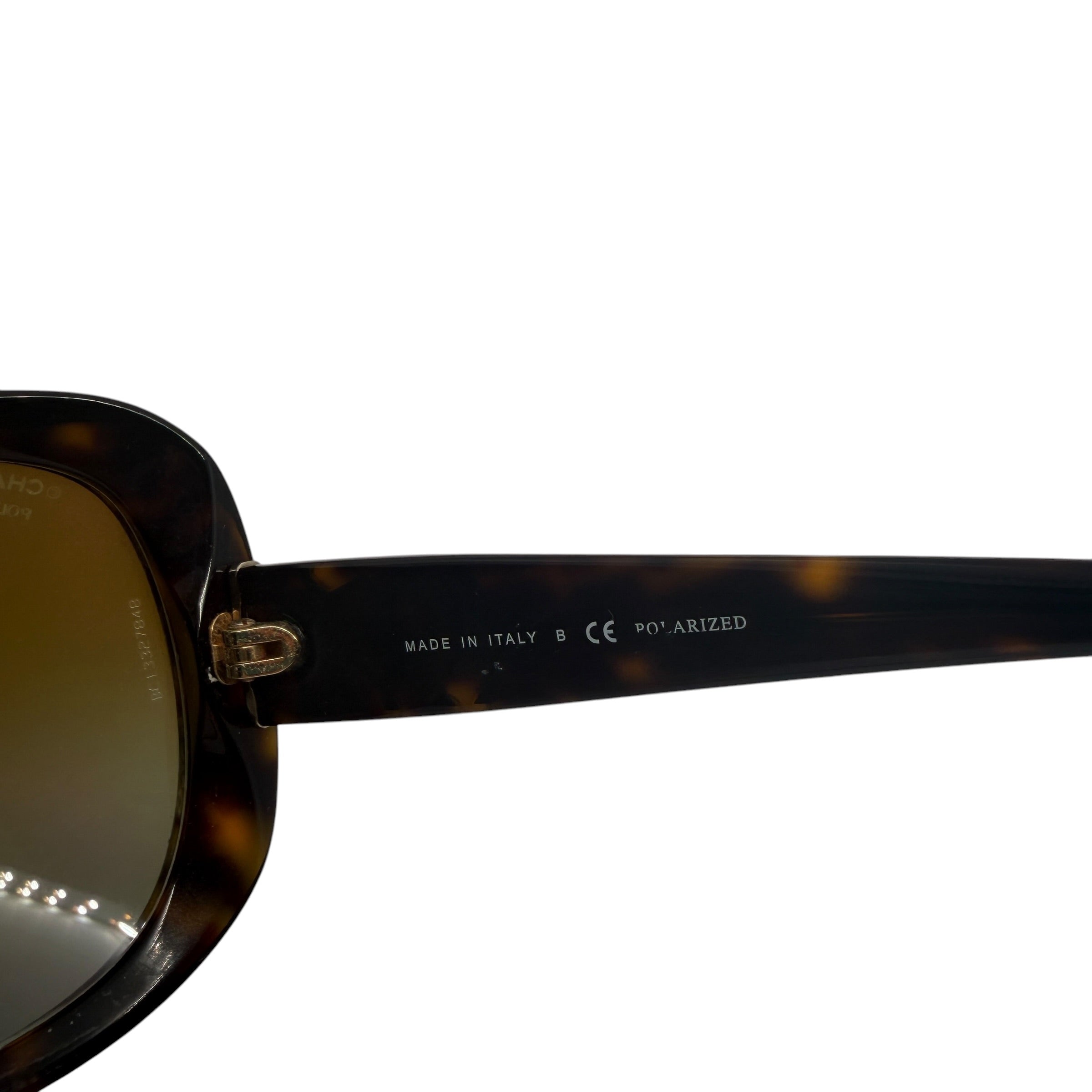 Pre-owned Chanel Tortoise Polarized Sunglasses