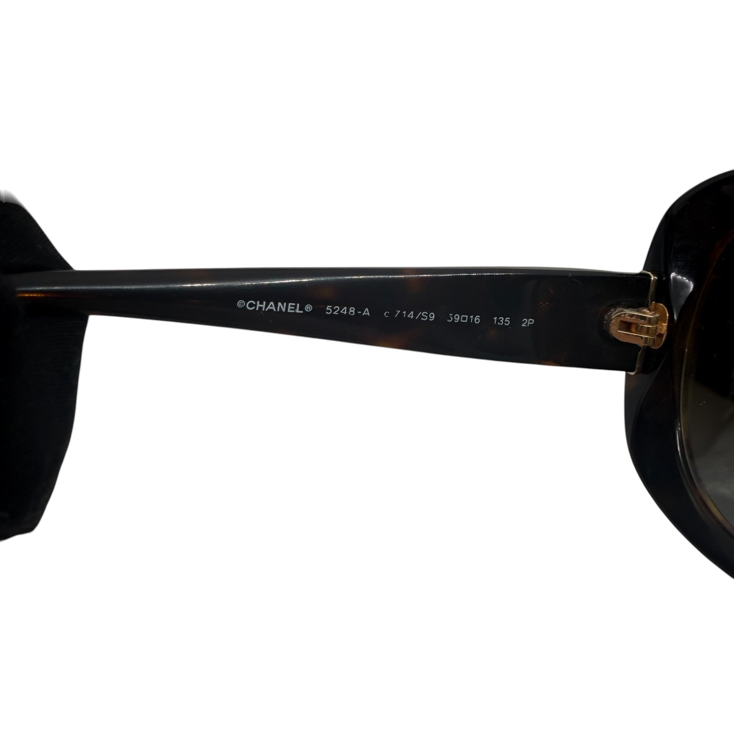 Pre-owned Chanel Tortoise Polarized Sunglasses