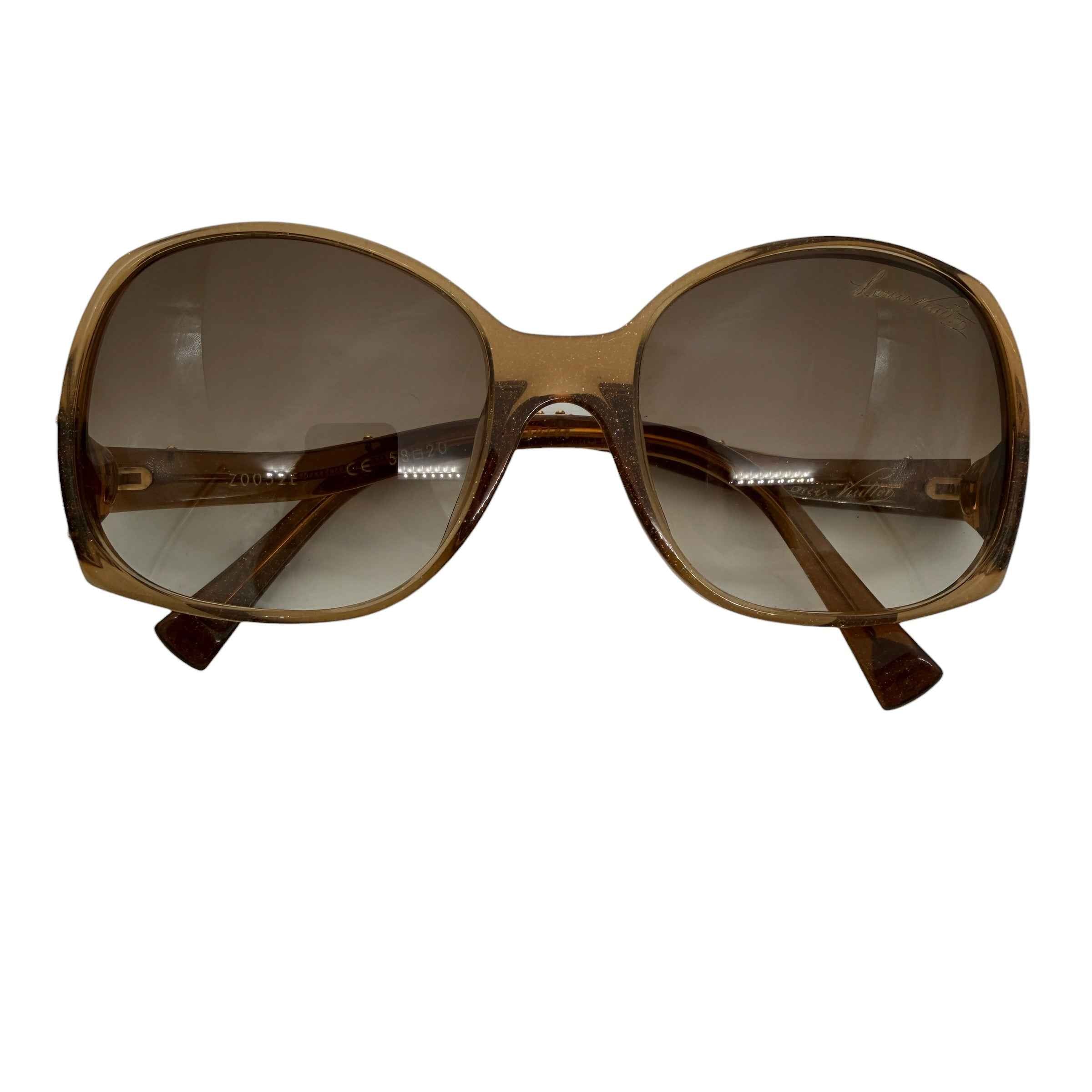 Louis Vuitton Gina Glitter Acetate Sunglasses Brown