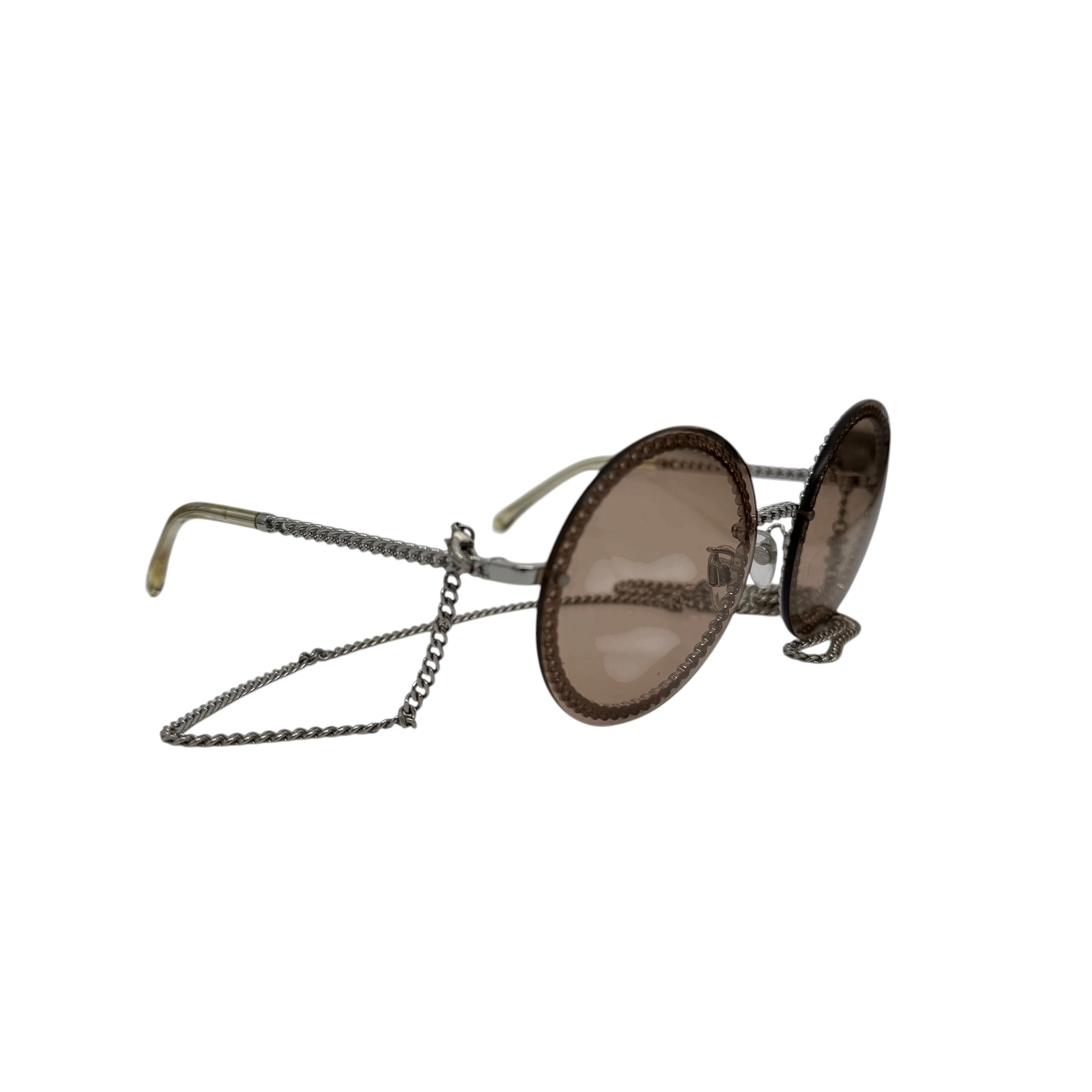 Pre-owned Chanel 4245 Circle Chain Sunglasses