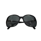 Pre-owned Chanel Black Frame Black Tint Bow Sunglasses-5205