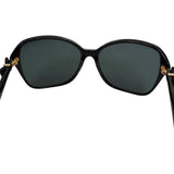Pre-owned Chanel Black Frame Black Tint Bow Sunglasses-5205