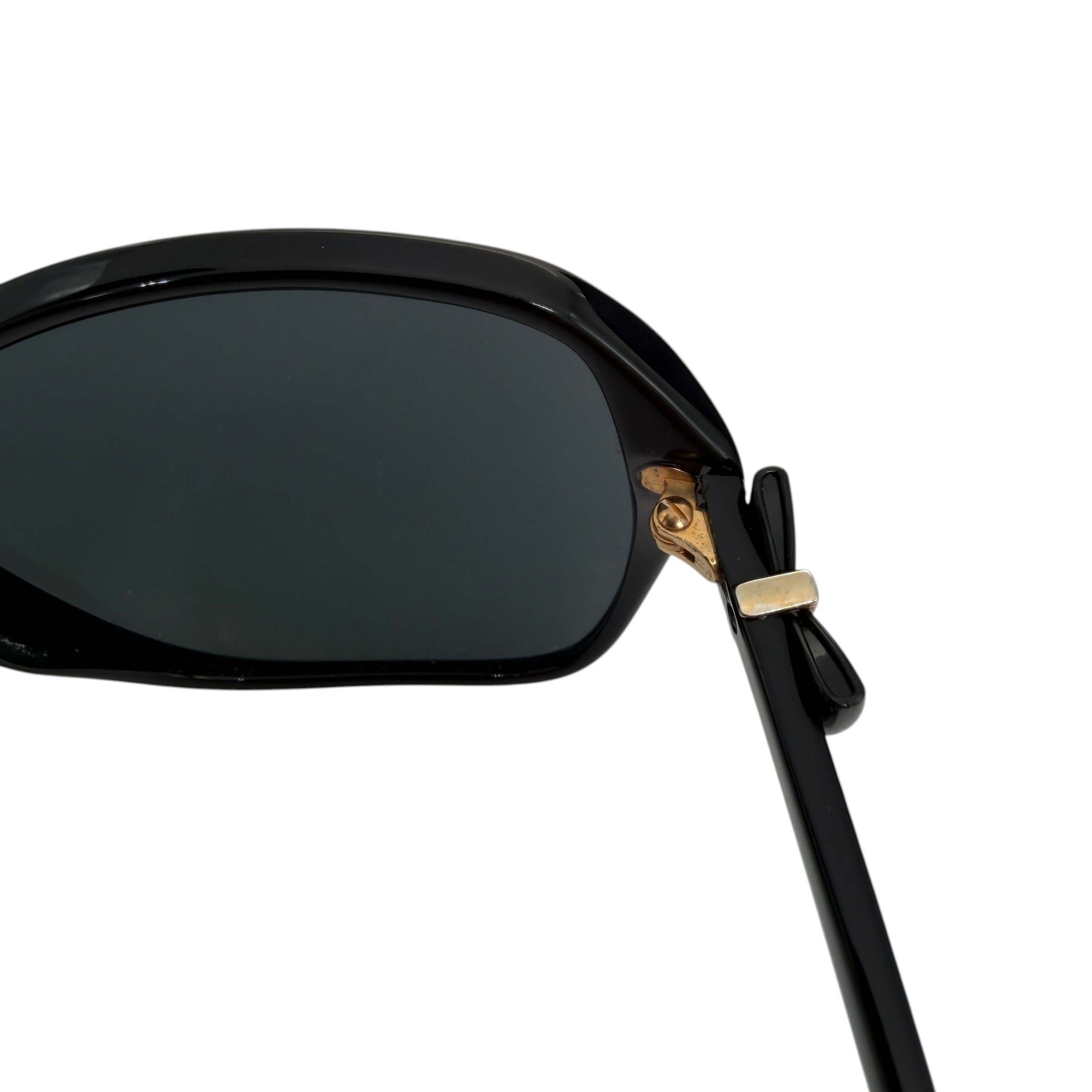 Pre-owned Chanel Black Frame Black Tint Bow Sunglasses-5205