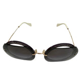 Pre-owned Miu Miu MU 06SS - VYU5D1 Dark Violet Sunglasses