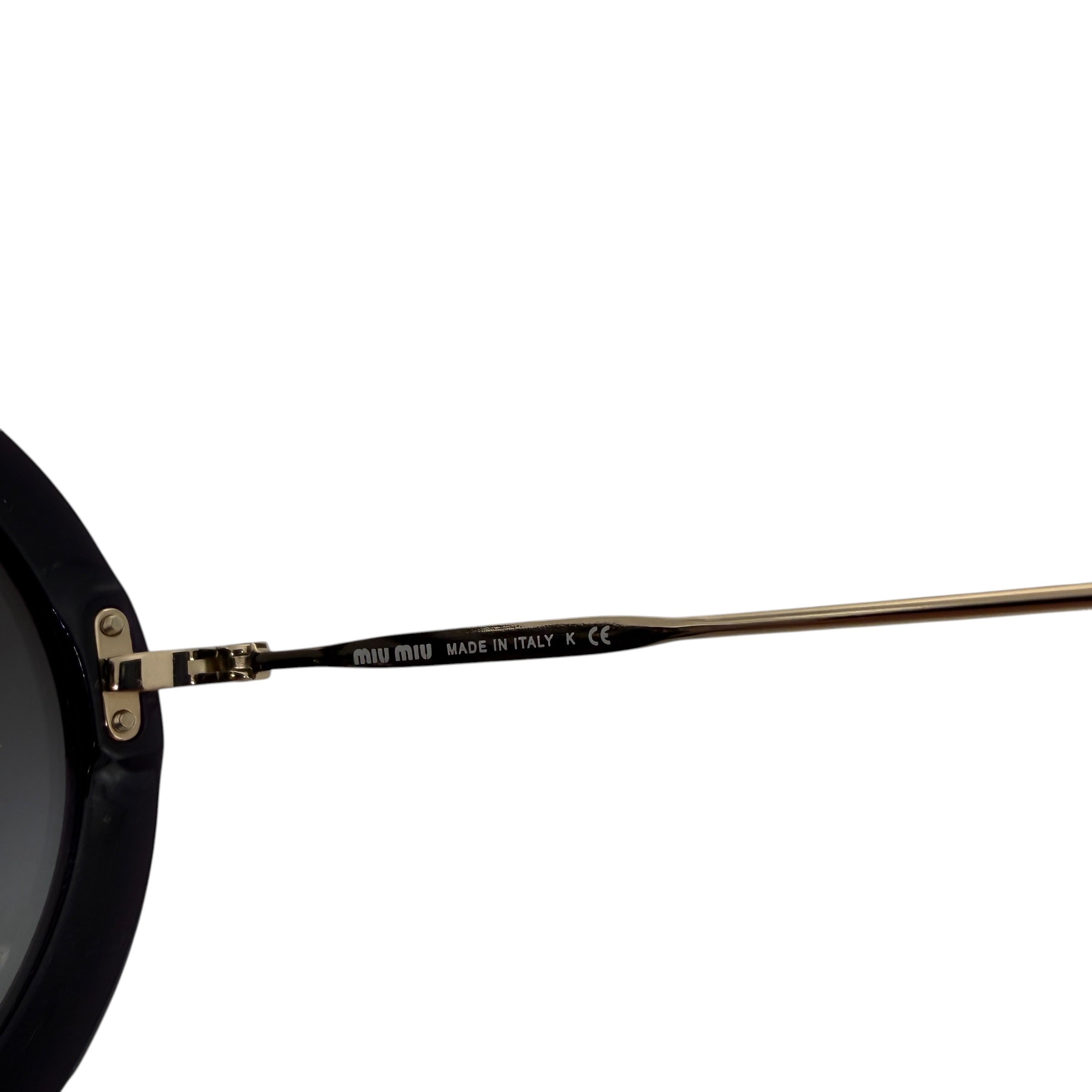 Pre-owned Miu Miu MU 06SS - VYU5D1 Dark Violet Sunglasses
