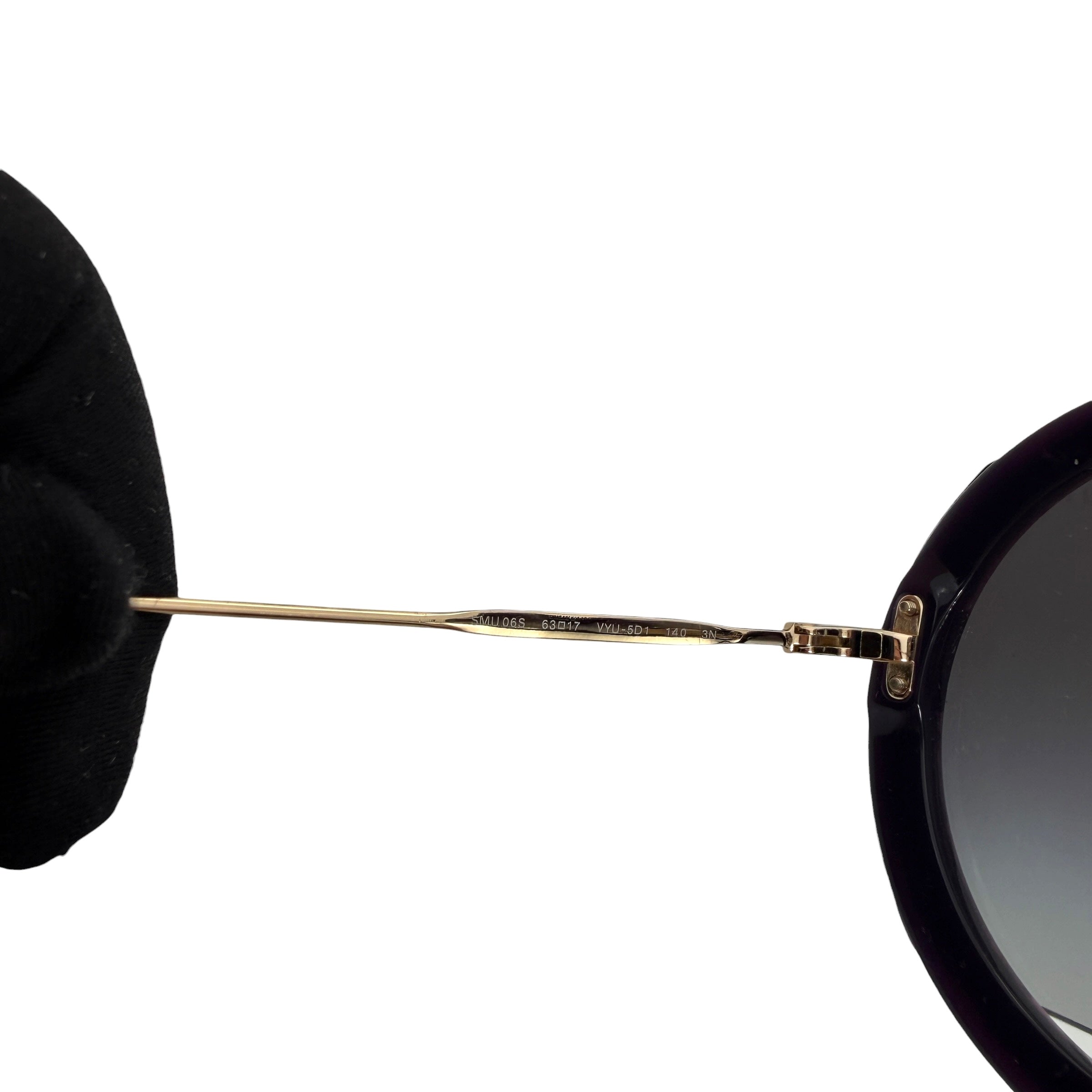 Pre-owned Miu Miu MU 06SS - VYU5D1 Dark Violet Sunglasses
