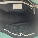 Pre-owned bvlgari-green-white-black-leather-grey-python-handbag-front