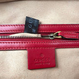 Pre-owned Gucci Medium GG Marmont Matelasse Chevron Top Handle Red bag