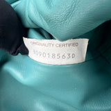 Pre-owned bottega-veneta-mini-pouch-teal-light-blue-leather-crossbody-clutch-front