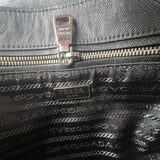 Pre-owned prada-saffiano-righe-sound-lock-crossbody-bag-front