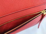Pre-owned celine-belt-model-red-grained-leather-shoulder-bag-front