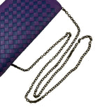 Pre-owned bottega-veneta-monalisa-purple-atlantic-intrecciato-chain-wallet-front