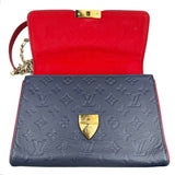 Pre-owned louis-vuitton-empreinte-saint-sulpice-chain-shoulder-bag-red-black-front