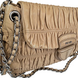 Pre-owned prada-nappa-gaufre-shoulder-bag-front