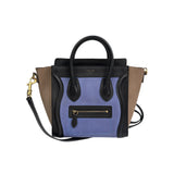 celine-luggage-nano-shopper-black-blue-beige-handbag-front