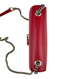 Pre-owned gucci-small-dollar-interlocking-g-red-crossbody-bag-front