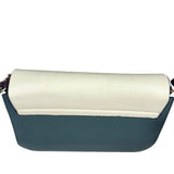 Pre-owned chloe-faye-chain-gray-blue-suede-leather-crossbody-bag-front