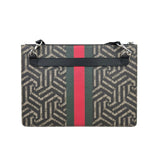 Pre-owned gucci-gg-supreme-caleido-web-messenger-beige-ebony-front