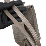Pre-owned bottega-veneta-intrecciato-cesta-dark-brown-tote-bag-front