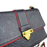 Pre-owned louis-vuitton-empreinte-saint-sulpice-chain-shoulder-bag-red-black-front