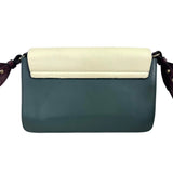 Pre-owned chloe-faye-chain-gray-blue-suede-leather-crossbody-bag-front