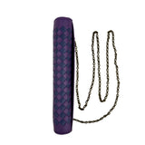 Pre-owned bottega-veneta-monalisa-purple-atlantic-intrecciato-chain-wallet-front