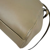 Pre-owned fendi-peekaboo-2way-beige-leather-shoulder-handbag-front