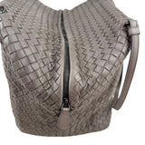 Pre-owned bottega-veneta-intrecciato-cesta-dark-brown-tote-bag-front