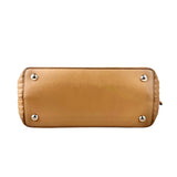 Pre-owned Fendi Beige gesteppte Dotcom-Schultertasche Braun bag