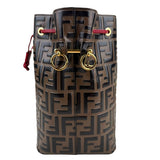 Pre-owned fendi-mini-zucca-mon-tresor-bucket-bag-front