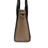 Pre-owned celine-luggage-nano-shopper-black-blue-beige-handbag-front