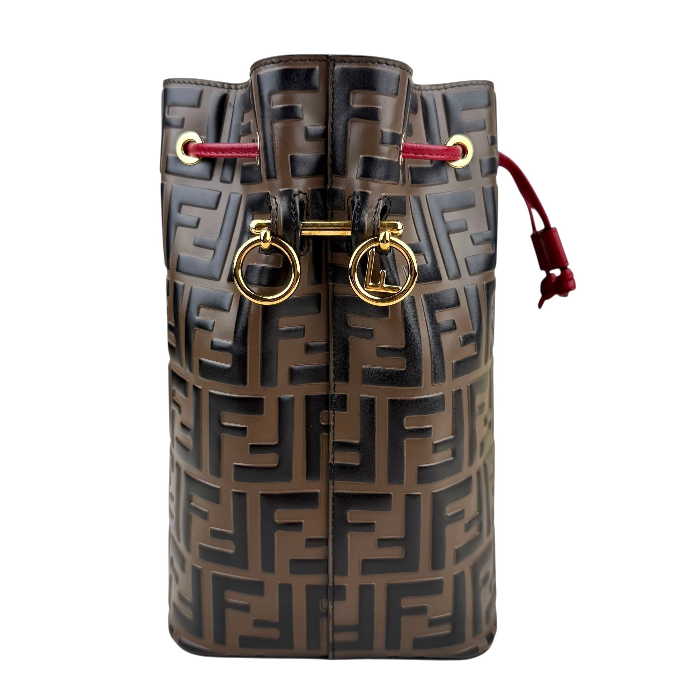Pre-owned fendi-mini-zucca-mon-tresor-bucket-bag-front